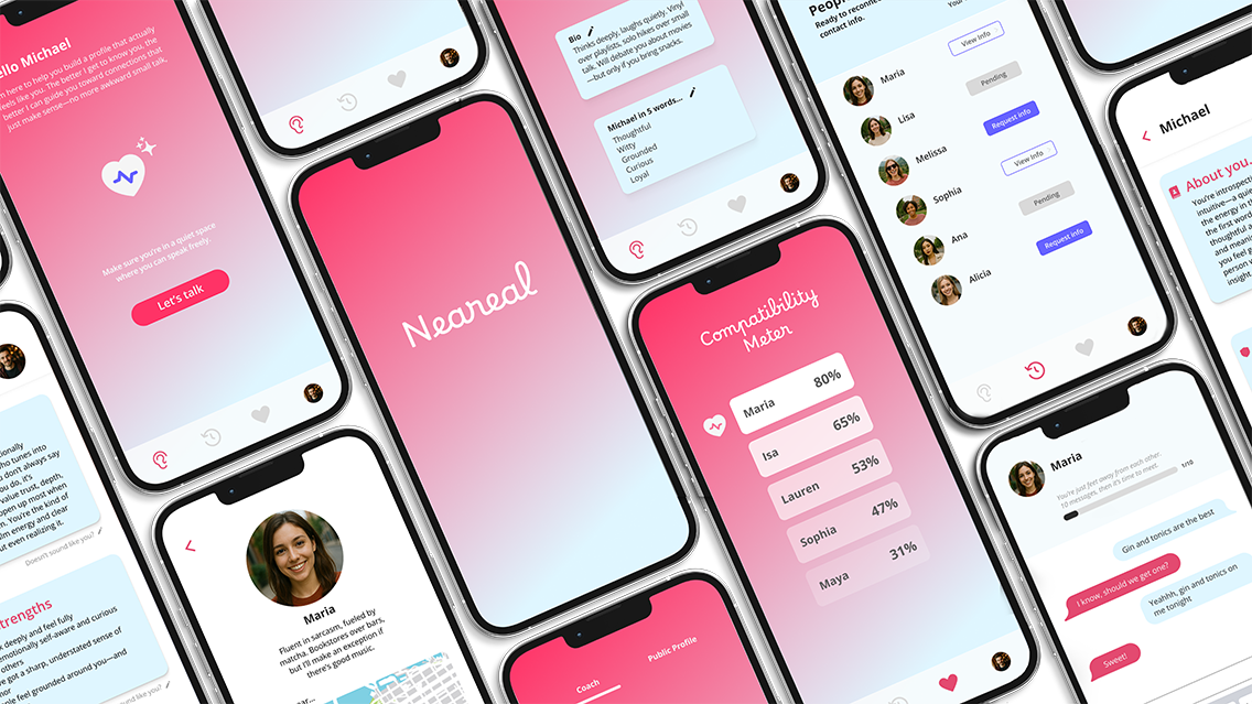 Neareal app screens